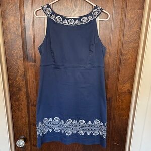 Lilly Pulitzer Midnight Blue Dress with Ivory Detailing